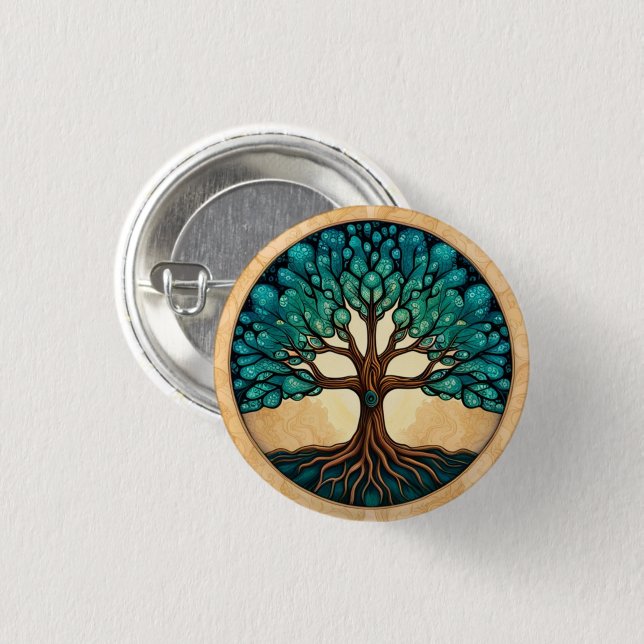 Tree of Life 3 Cm Round Badge (Front & Back)