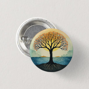 TREE OF LIFE  3 CM ROUND BADGE