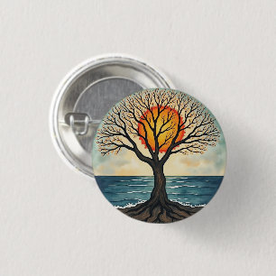 TREE OF LIFE  3 CM ROUND BADGE