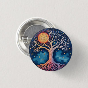 TREE OF LIFE  3 CM ROUND BADGE