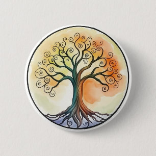 Tree of Life 6 Cm Round Badge