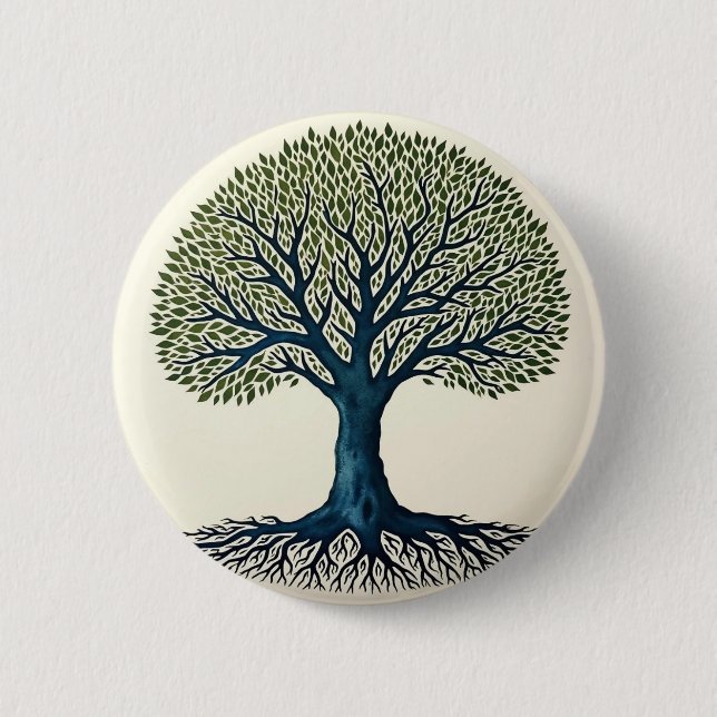 Tree of Life 6 Cm Round Badge (Front)