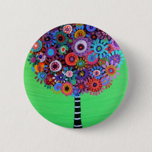 TREE OF LIFE 6 CM ROUND BADGE