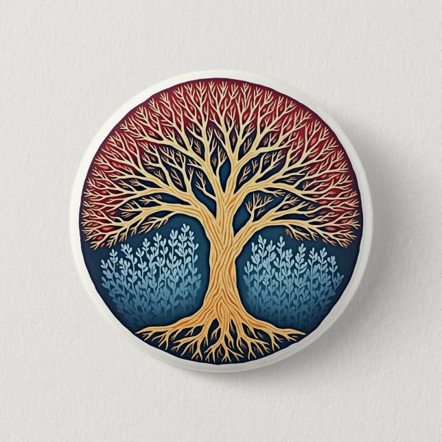 Tree of Life 6 Cm Round Badge (Front)