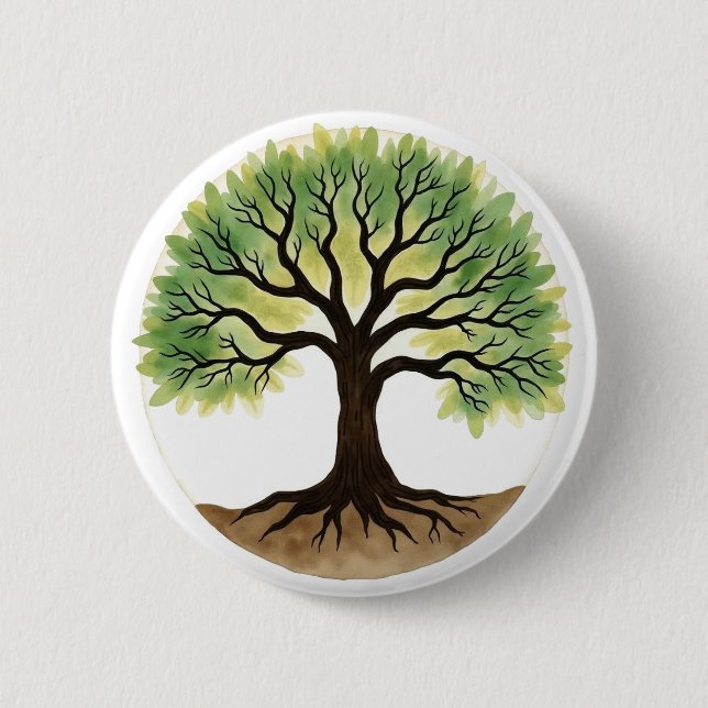 Tree of Life 6 Cm Round Badge (Front)