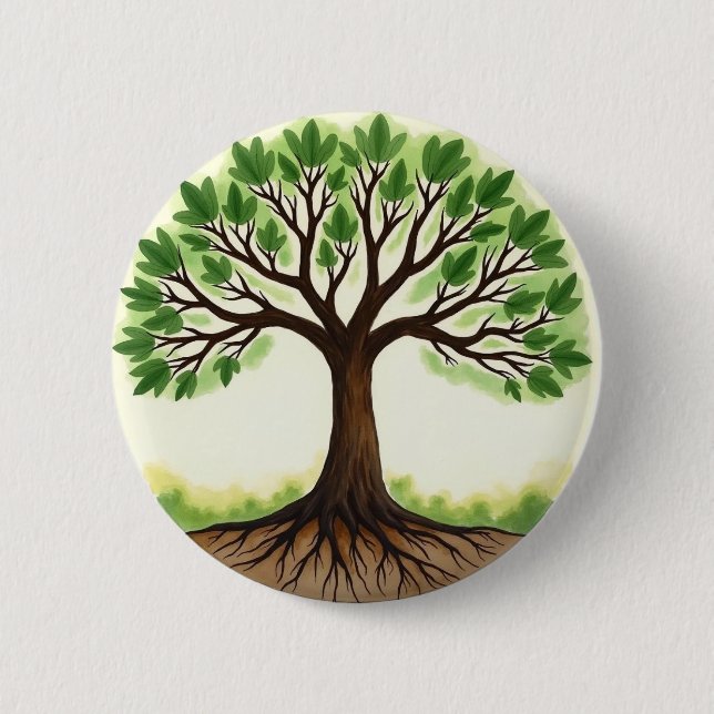 Tree of Life 6 Cm Round Badge (Front)