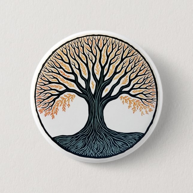 Tree of Life 6 Cm Round Badge (Front)