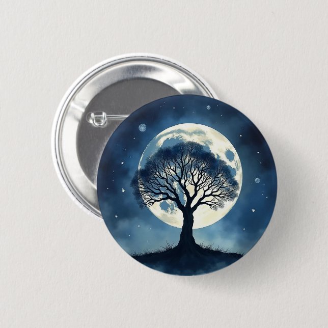 Tree of Life 6 Cm Round Badge (Front & Back)