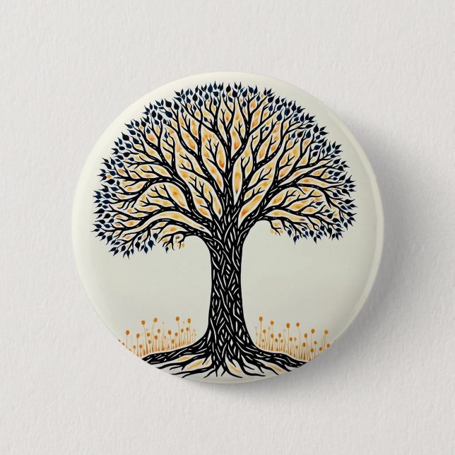 Tree of Life 6 Cm Round Badge (Front)