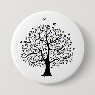 Tree of life 7.5 cm round badge