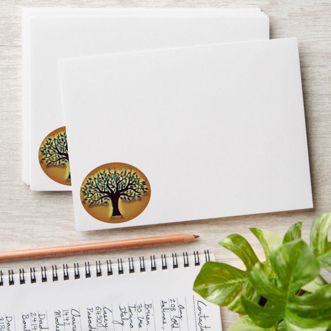 Tree of Life Abstract Nature Art  Envelope (Stacked)