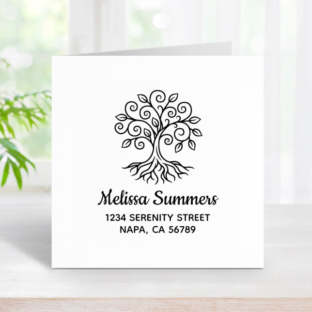 Tree of Life Address Rubber Stamp (Creator Uploaded)