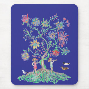 Tree of life and ducks mallards mouse pad