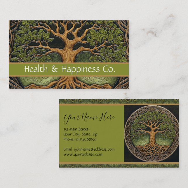 Tree of Life and Health Business Card (Front/Back)