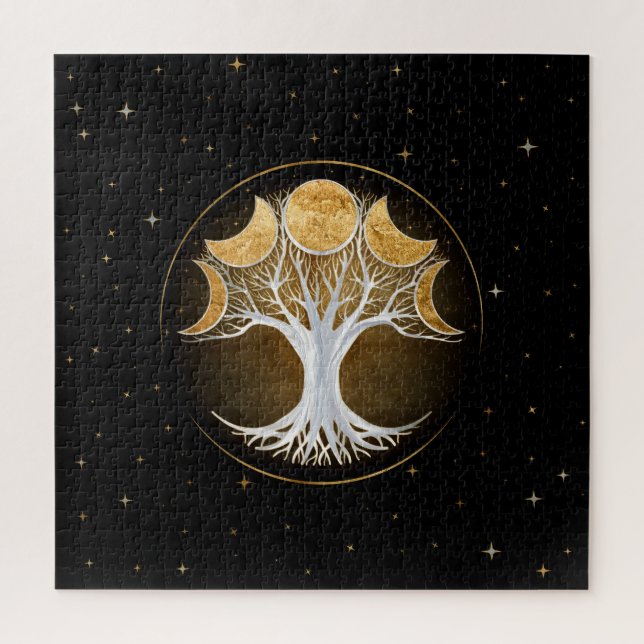 Tree of life and moons jigsaw puzzle (Vertical)