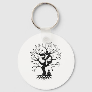 Tree Of Life And Ohm Symbol Design For Women Or Me Key Ring