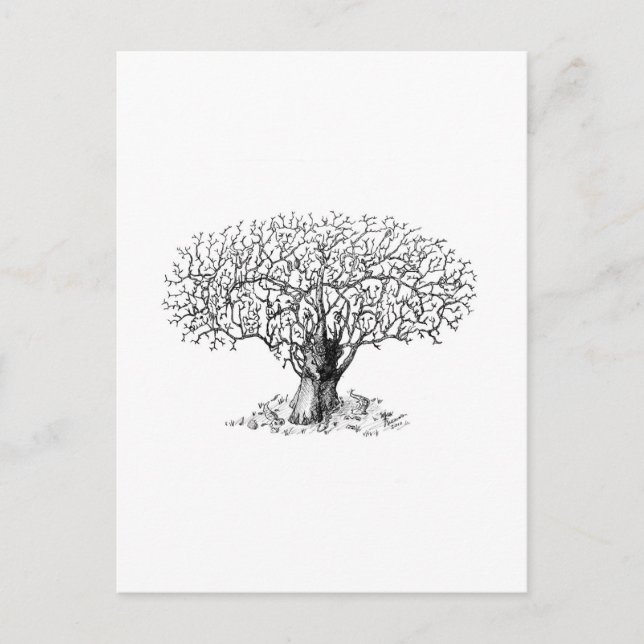 Tree of Life - animals Postcard (Front)