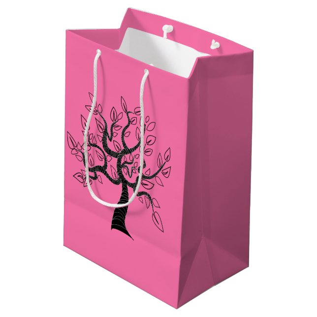 Tree of Life Art - Choose / add your colour Medium Gift Bag (Back Angled)