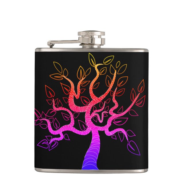 Tree of Life Art Hip Flask (Front)