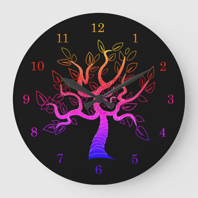 Tree of Life Art - Large Clock (Front)