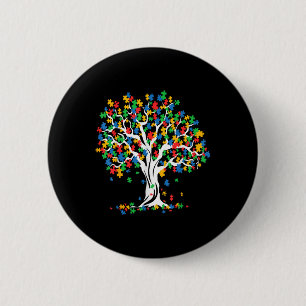 Tree Of Life Autism Awareness Month Funny Asd Supp 6 Cm Round Badge