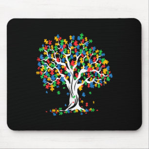 Tree Of Life Autism Awareness Month Funny Asd Supp Mouse Pad