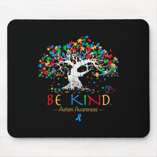 Tree Of Life Autism Awareness Month Puzzle Asd Sup Mouse Pad (Front)