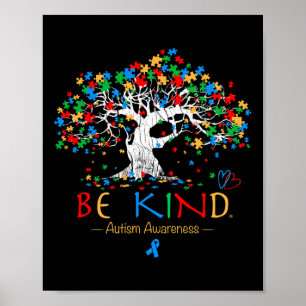 Tree Of Life Autism Awareness Month Puzzle Asd Sup Poster