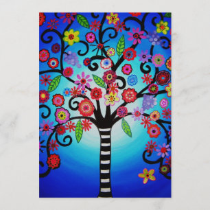 TREE OF LIFE BAR BAT MITZVAH CARD