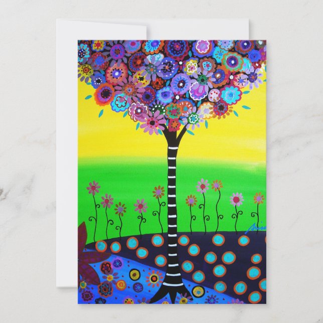 Tree of Life Bar Bat Mitzvah Invitations (Front)