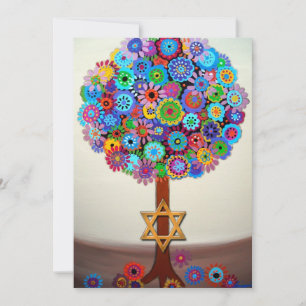 Tree of Life Bar Bat Mitzvah Invitations