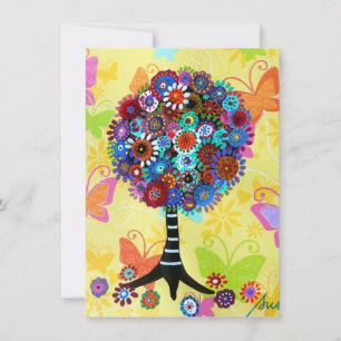 Tree of Life Bar Bat Mitzvah Invitations