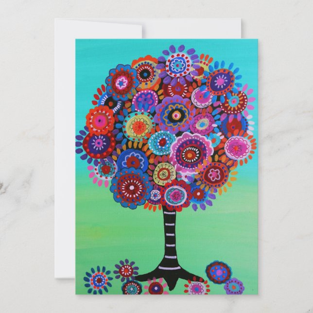 Tree of Life Bar Bat Mitzvah Invitations (Front)