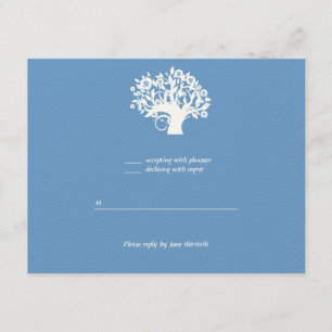 Tree of Life Bar Bat Mitzvah Wedding RSVP Card