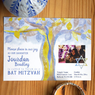 Tree of Life Bat Mitzvah Invitation