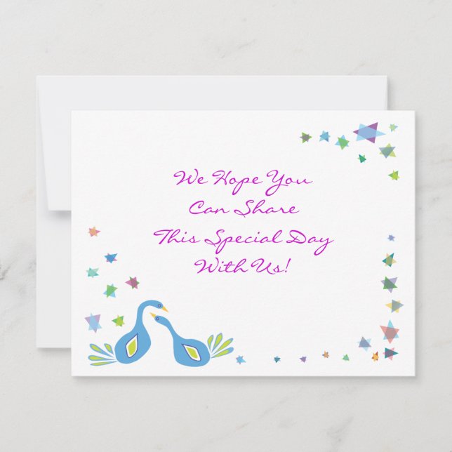 TREE OF LIFE Bat Mitzvah Invitation Reply Card (Front)