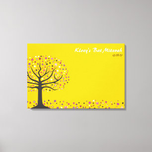 Tree of Life Bat Mitzvah Sign-In Board Canvas Print