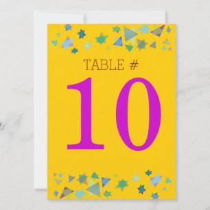 TREE OF LIFE Bat Mitzvah Table Number Seating Card