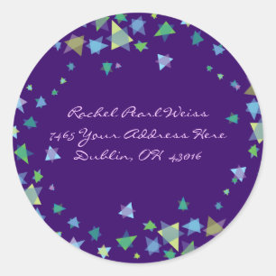 Tree of Life Birds Stars Return Address Sticker