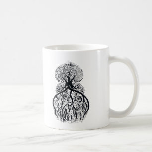 TREE of LIFE - black & white Coffee Mug
