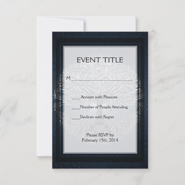 Tree of Life Blue Sky Peaceful Night RSVP Card (Front)