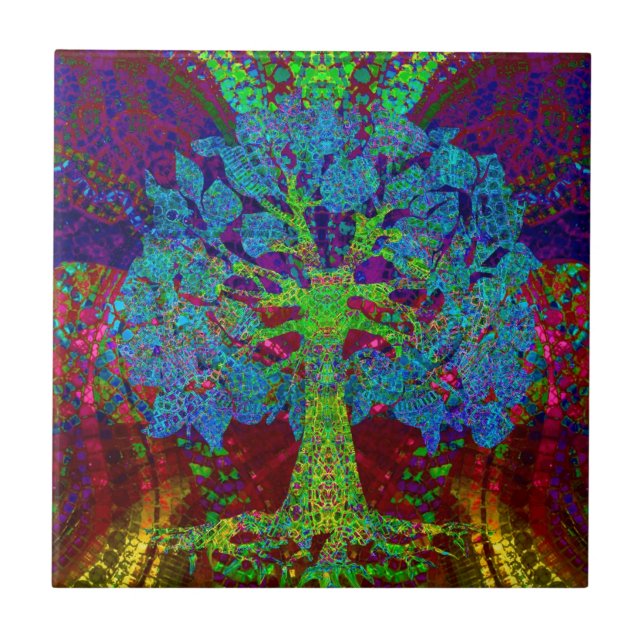 Tree of Life Boundless Enthusiam by Amelia Carrie Tile (Front)