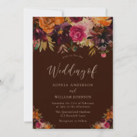 Tree of Life: Burgundy Autumn Floral Fall Wedding