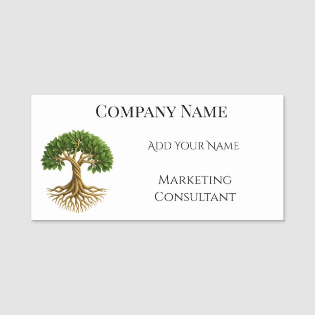 Tree of Life Business Promotional Material Name Tag (Front)