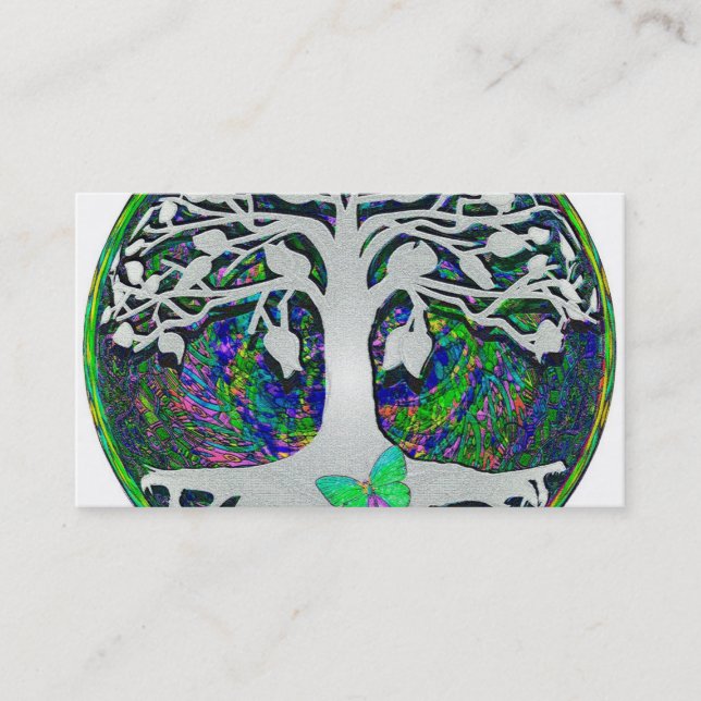 Tree of Life Butterfly Business Card (Front)