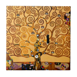 Tree of Life by Gustav Klimt Fine Art Ceramic Tile