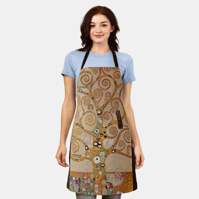 Tree of Life by Gustav Klimt, Stylised Art Nouveau Apron (Worn)