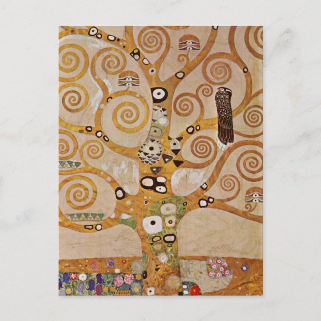 Tree of Life by Gustav Klimt, Stylised Art Nouveau Postcard (Front)