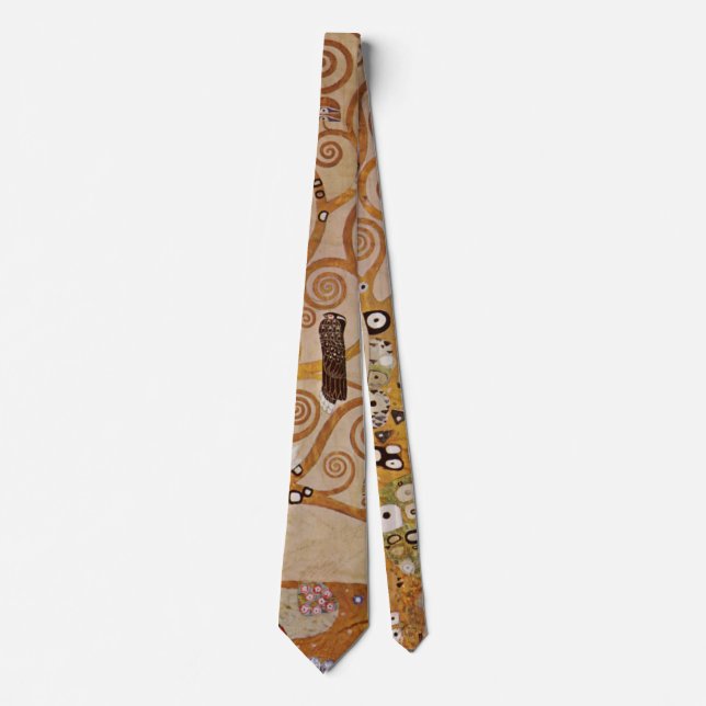 Tree of Life by Gustav Klimt, Stylised Art Nouveau Tie (Front)