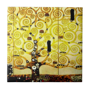 Tree of life by Gustav Klimt Tile